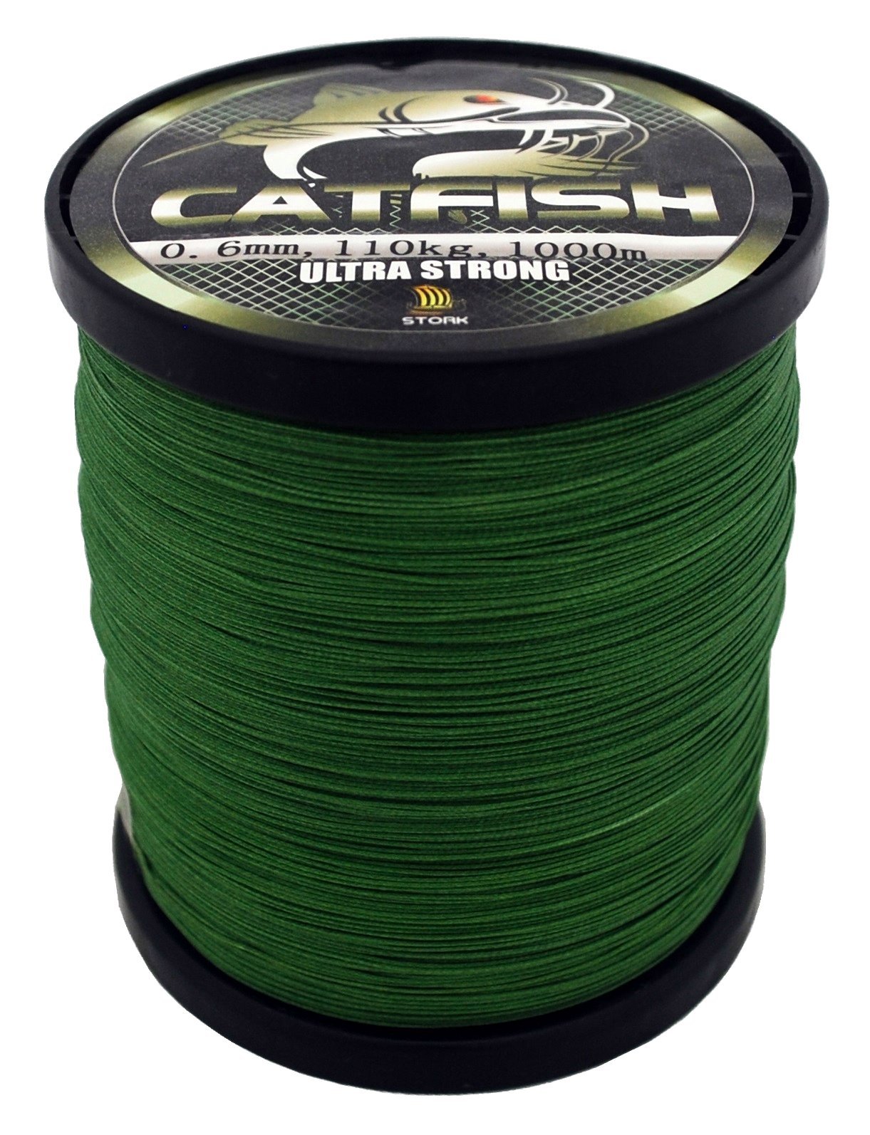 Stork Catfish, 8-Stranded Braided Fishing Line 1000m (Mossgreen, 80 kg / 0,50mm)