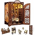 Cutefun Book Nook Kit - DIY Miniature House Kit for Bookshelf Decor, Book Nook Kits for Adults & Beginners, 3D Wooden Puzzle Dollhouse, Ideal Gift for Family and Friends (Bookshop Memories)