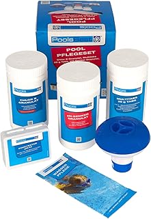 POOLSBEST® Pool Starter Set 5 in 1 für Pool-Anfänger - Reinigungsset mit Anleitung - perfektes Zubehör für Pool Einsteiger