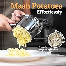 PriorityChef Large 15oz Potato Ricer With 3