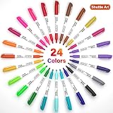 Shuttle Art 24 Colours Permanent Markers Fine Point Assorted - Waterproof Quick view 2