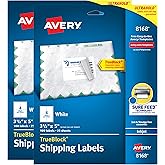 Avery Printable TrueBlock Shipping Labels, 3.5" x 5", Sure Feed, White, 2 Pack, 200 Labels Total (5640)