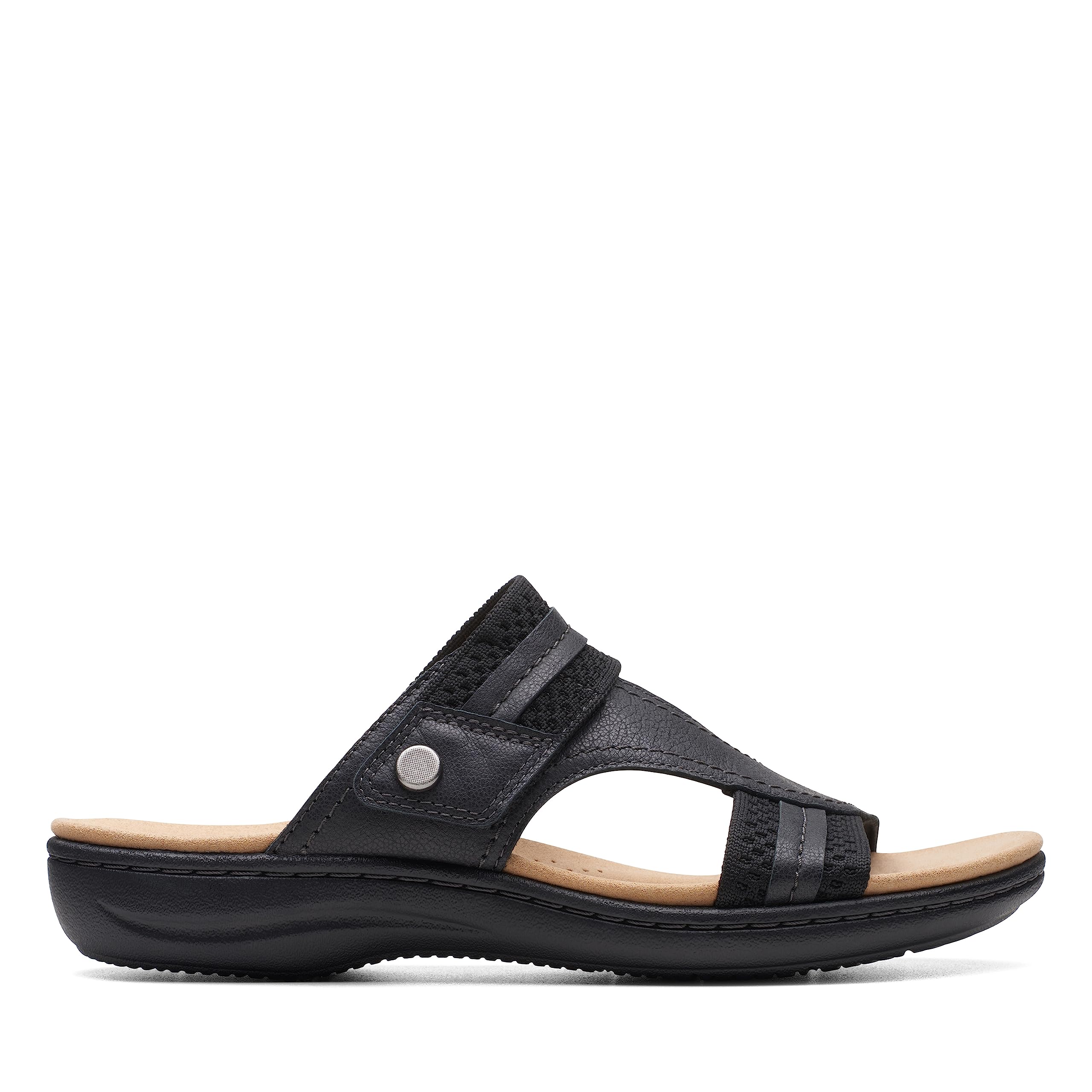 Photo 1 of Clarks Women's Laurieann Cara Slide Sandal, Black Combi, 9.5 Narrow
