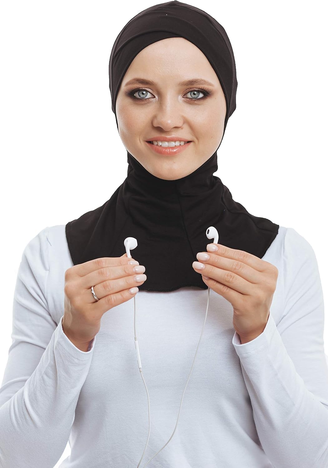 Headphone Hijab, Cotton Under Scarf Tube Cap, Ready to wear Muslim
