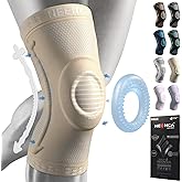 NEENCA Professional Knee Brace for Pain Relief, Medical Knee Support with Patella Pad & Side Stabilizers, Compression Knee Sleeve for Meniscus Tear, ACL, Joint Pain, Runner, Workout (Beige, X-Large)