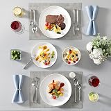 MALACASA Luna 18-Piece Dinner Set White Porcelain for 6 view 7