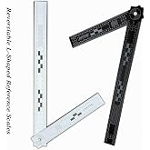 MOVEED Reversible L-Shaped Reference Scales, Photo Evidence PVC Rulers, Crime Scene Forensic Supply, 5pcs/Pack (300 x 150 mm, Folding)