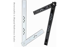 Reversiable L-Shaped Reference Scales(Black White), Photo Evidence PVC Rulers, Crime Scene Forensic Supply, 5pcs/Pack (11.8 x