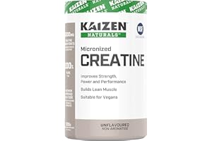 Kaizen Naturals Micronized Creatine Monohydrate Powder, NSF Certified, Unflavoured, 60 Servings, 300 gram