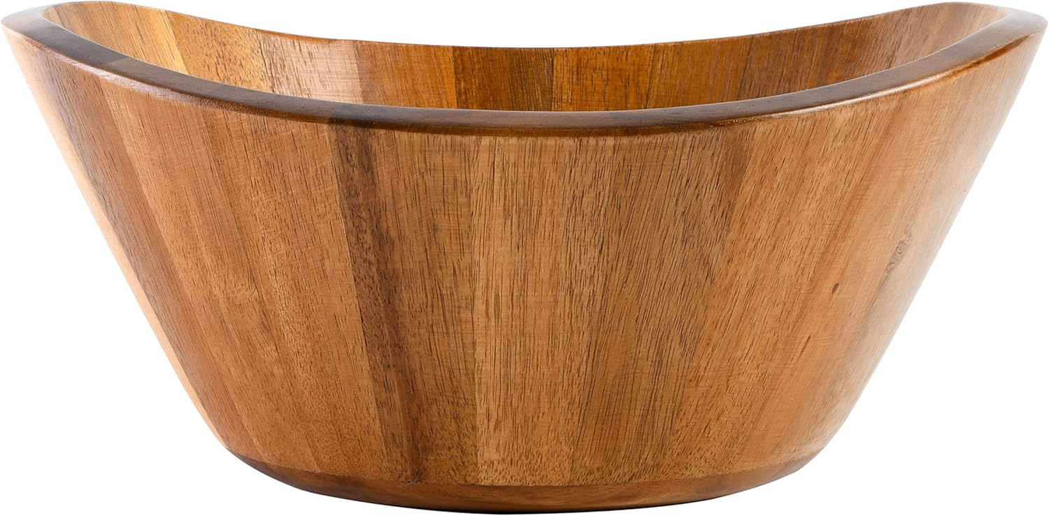 Gibson Home Sherwood 3-Piece Acacia Wood Salad Bowl Set: Kitchen & Dining
