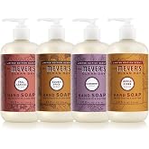 MRS. MEYER'S CLEAN DAY Liquid Hand Soap Set | Moisturizing Liquid Hand Soap, Softens and Cleans Hands, Includes Acorn Spice, Fall Leaves, Apple Cider and Elderberry
