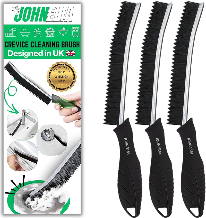 JOHN ELIA Crevice Cleaning Brush 3 Pcs Small Gaps Grout Cleaner