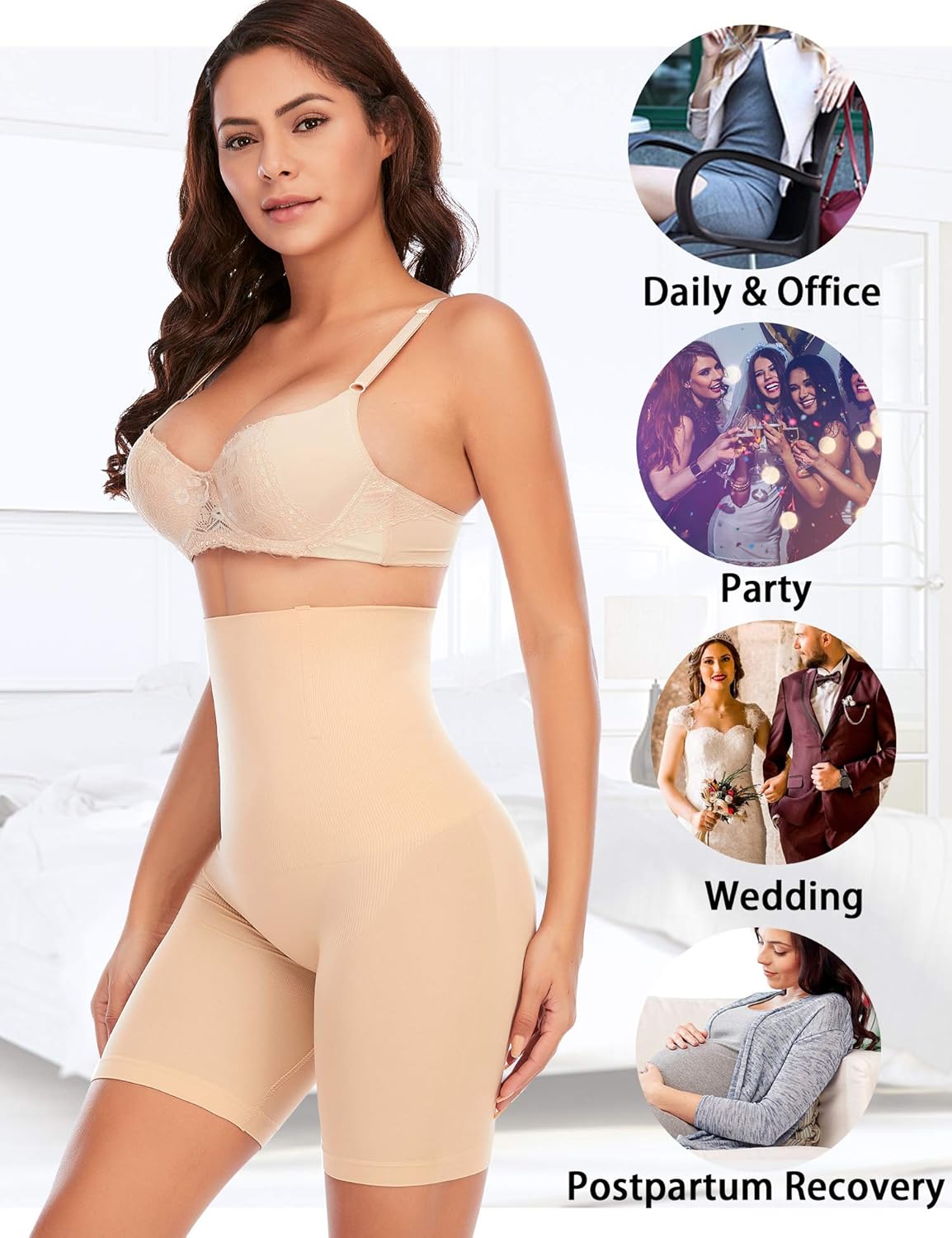 Shapewear Shorts for Women Tummy Control Body Shaper Panties Thigh Slimmer High Waisted Slip Shorts Under Dresses at  Women’s Clothing store