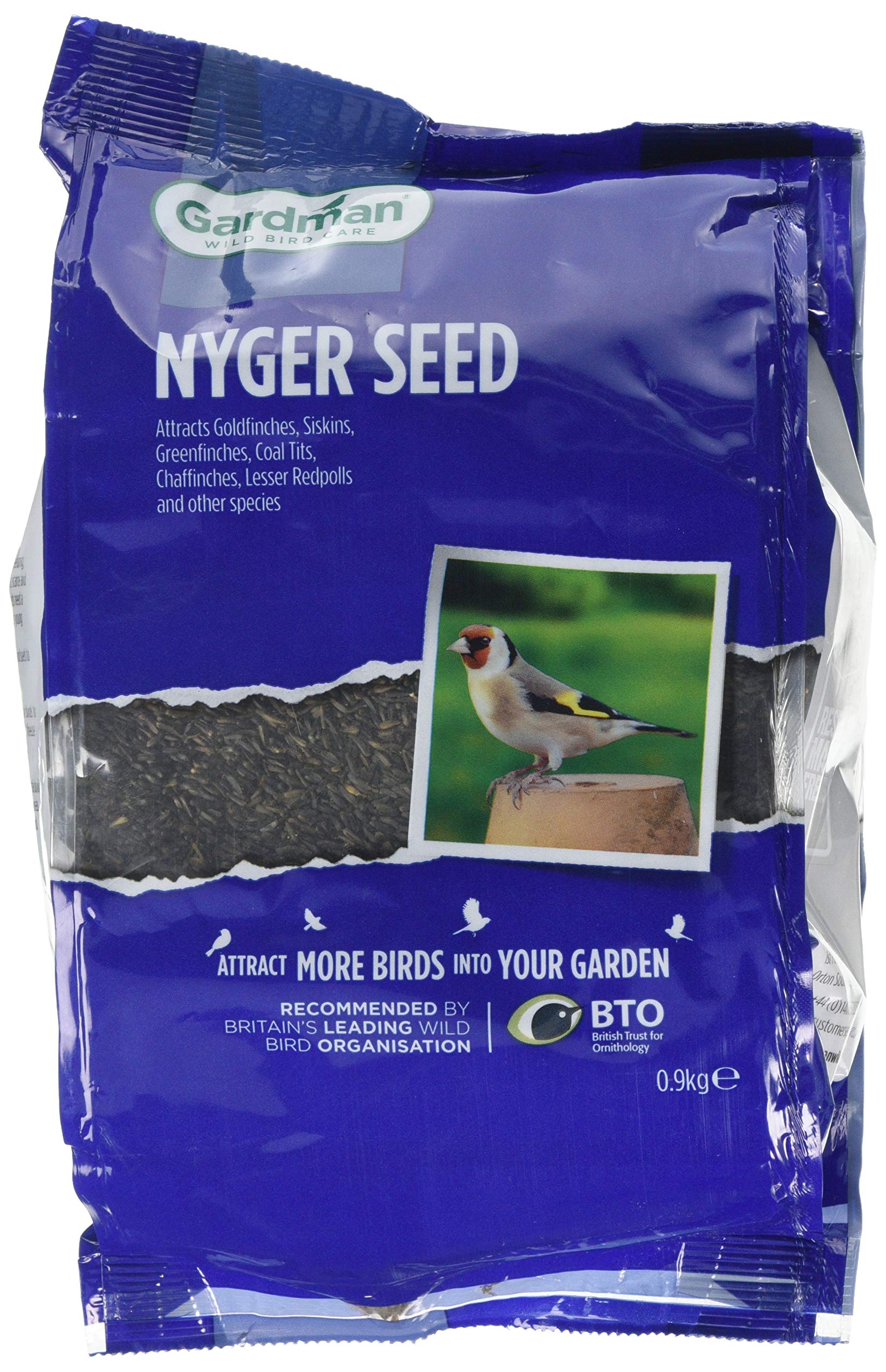 Gardman Nyjer Seed for Wild Birds, 0.9 Kg, Black