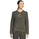 Barefoot Dreams Womens CozyChic Lite Textured Raglan Sleeve Henley