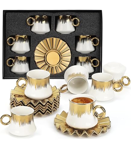 Amazon.com | Excelsa Kimono Set of 6 Coffee Cups with Saucer
