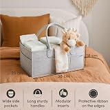 PUTSKA Nursery Storage Basket Baby Nappy Caddy Organizer 38x23x18cm view 4