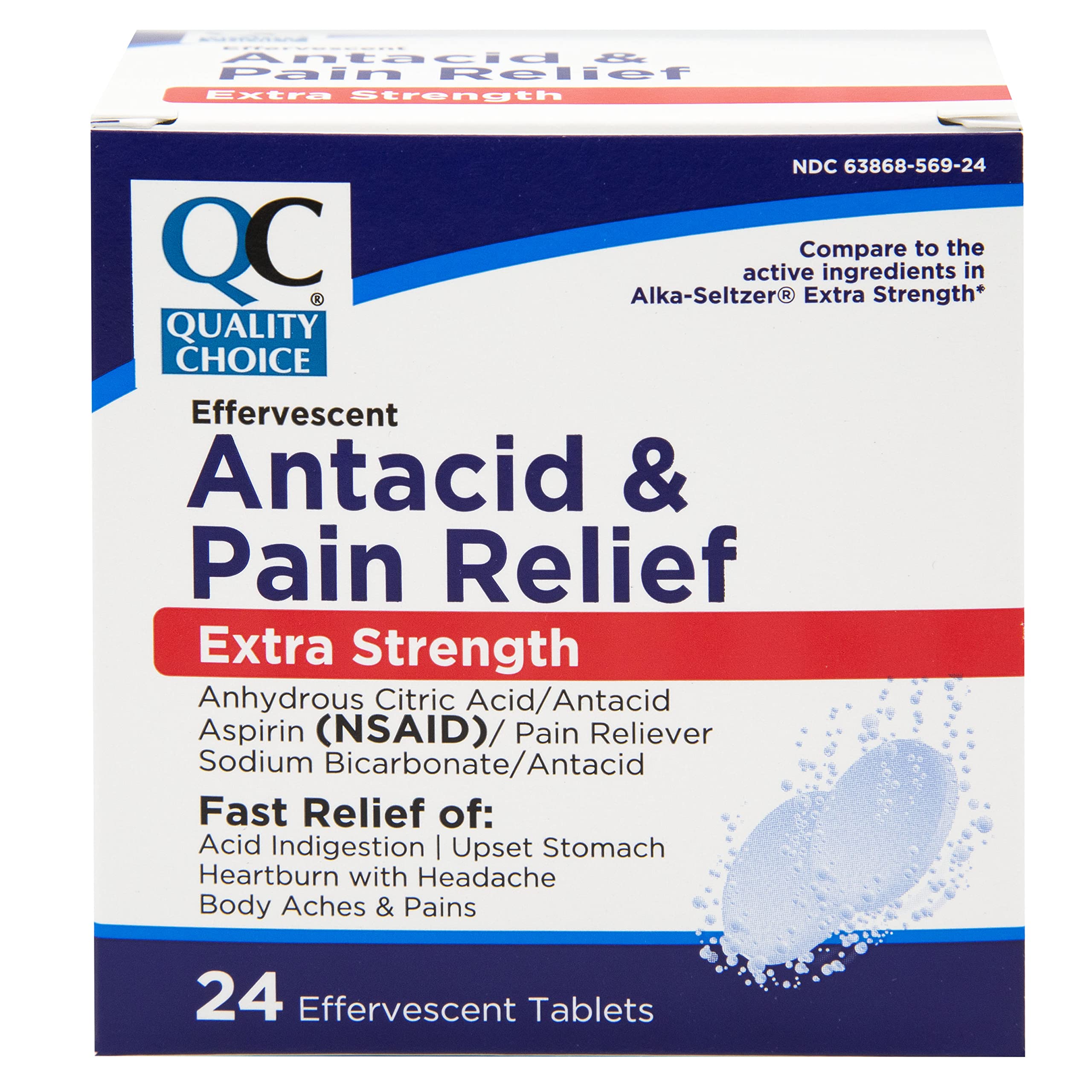 Mua Quality Choice, Extra Strength Effervescent Antacid and Pain Relief