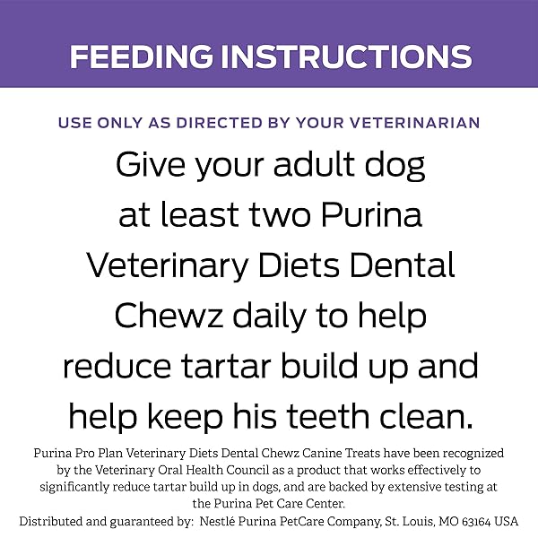PURINA PRO PLAN VETERINARY DIETS DENTAL CHEWZ DOG TREATS – 5 OZ. BOX