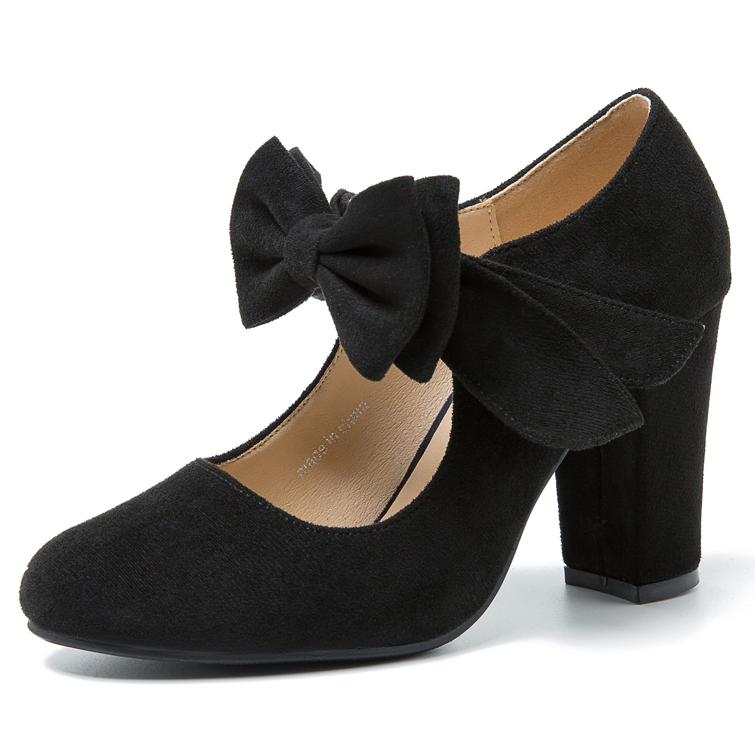 Escarpins Mary Jane à Boucle Et Plateforme - Talon Moyen 6.5 Cm, Bout Rond - Taille 33.5 à 46 - Pour Femme, Style Rétro
