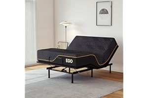 MLILY EGOHOME Full Size Adjustable Bed Frame and 14 inch Memory Foam Mattress, Wireless Remote Adjustable Bed Base with 12" Metal Legs and Head and Foot Incline, Zero Gravity, Easy Assembly