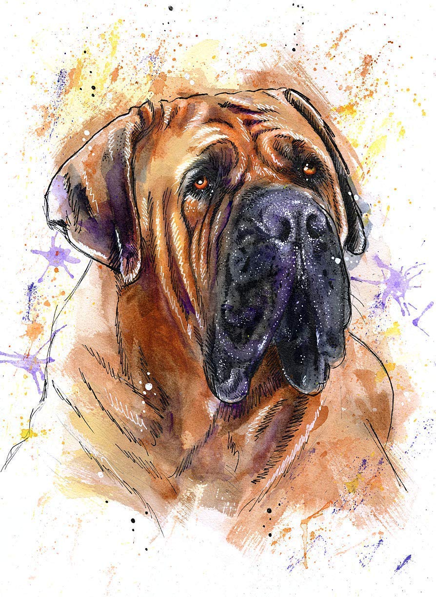 english mastiff painting