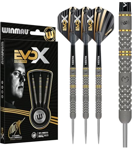 Amazon.com: WINMAU Michael Van Gerwen MvG Exact 23 gram Tungsten