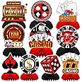 DTOFOOT 10 Pieces Casino Theme Party Decorations, Casino Night Decorations Poker Party Decorations for Table Casino Birthday
