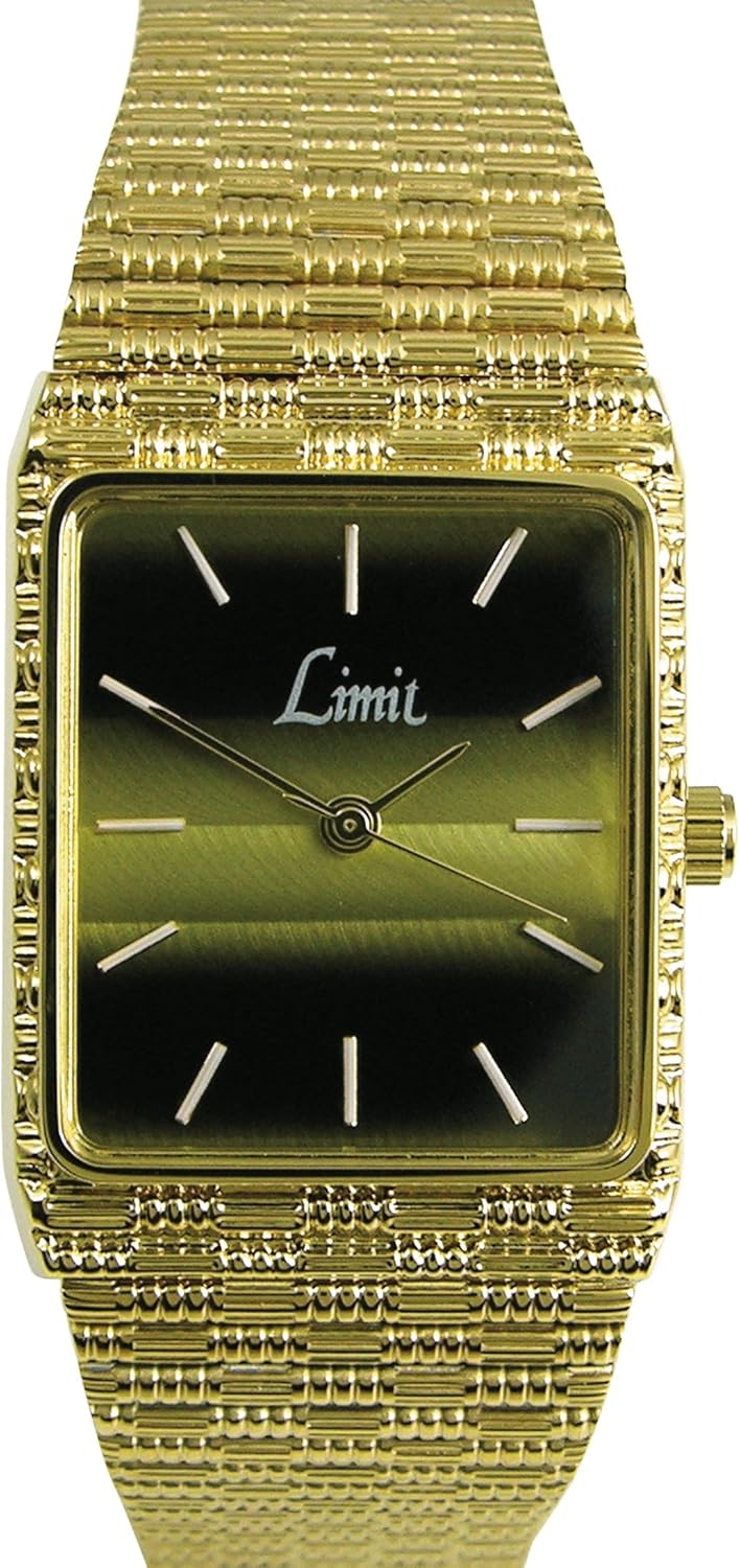 Limit 522725 Gents Gold Plated Bracelet Watch with Tiger Eye Dial Amazon.co.uk Watches