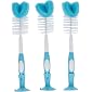 Baby Bottle Cleaning Brush with Sponge and Scrubber - Blue - 3pk