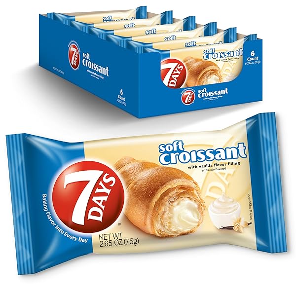 7DAYS SOFT CROISSANT, VANILLA CROISSANT, BREAKFAST PASTRY, INDIVIDUALLY...