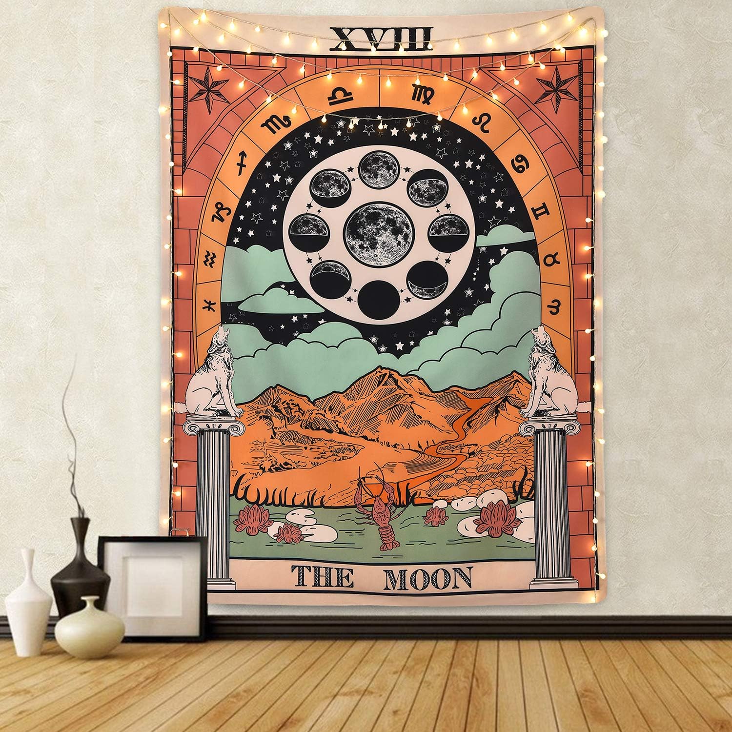 Sevenstars Tarot Tapestry The Star Tapestry Medieval Europe Divination Tapestry Wall Hanging Mysterious Tapestries for Room