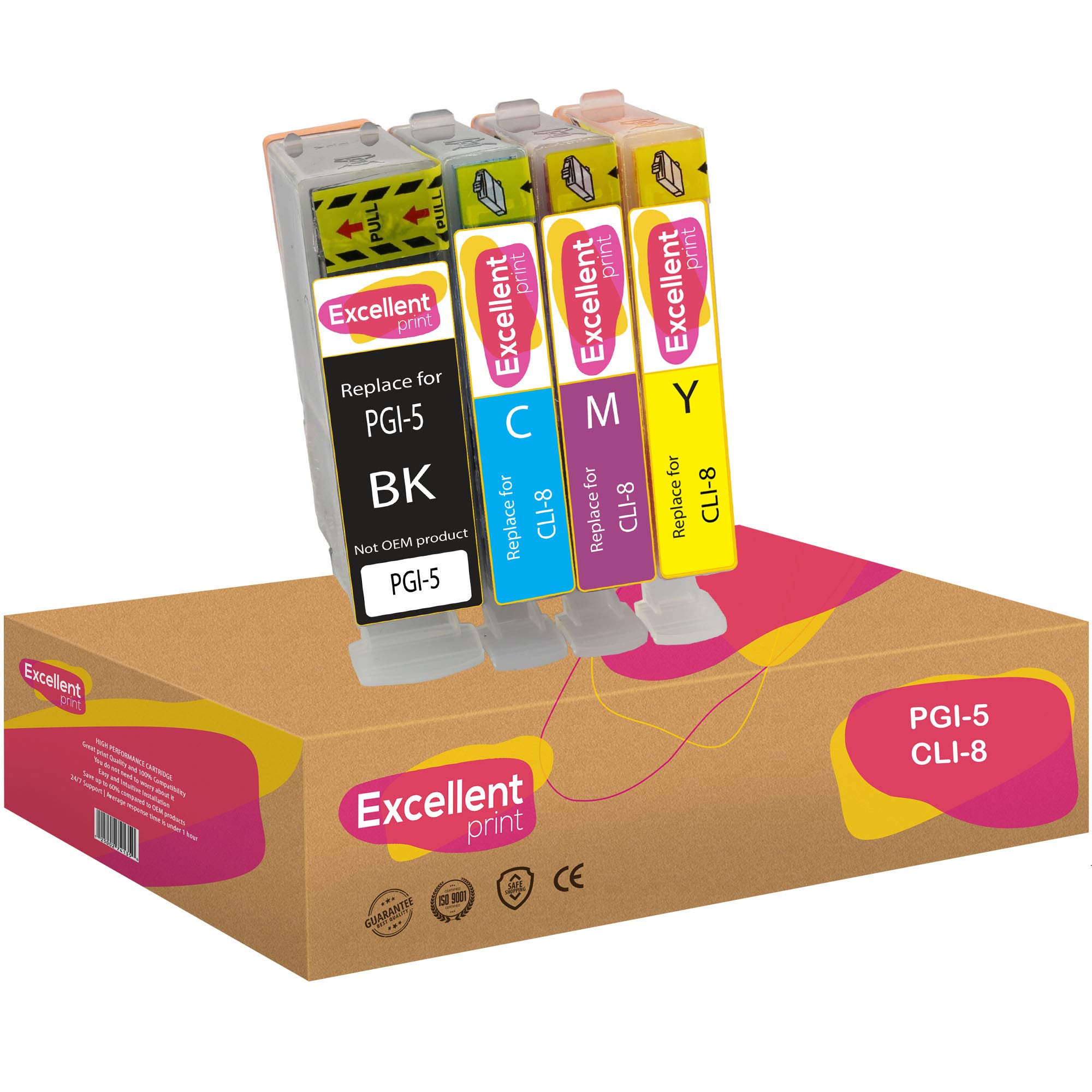 Excellent Print PGI-5 CLI-8 5 8 Compatible Ink Cartridges for Canon PIXMA Ip4200 Ip4500 MP610 Ip5200