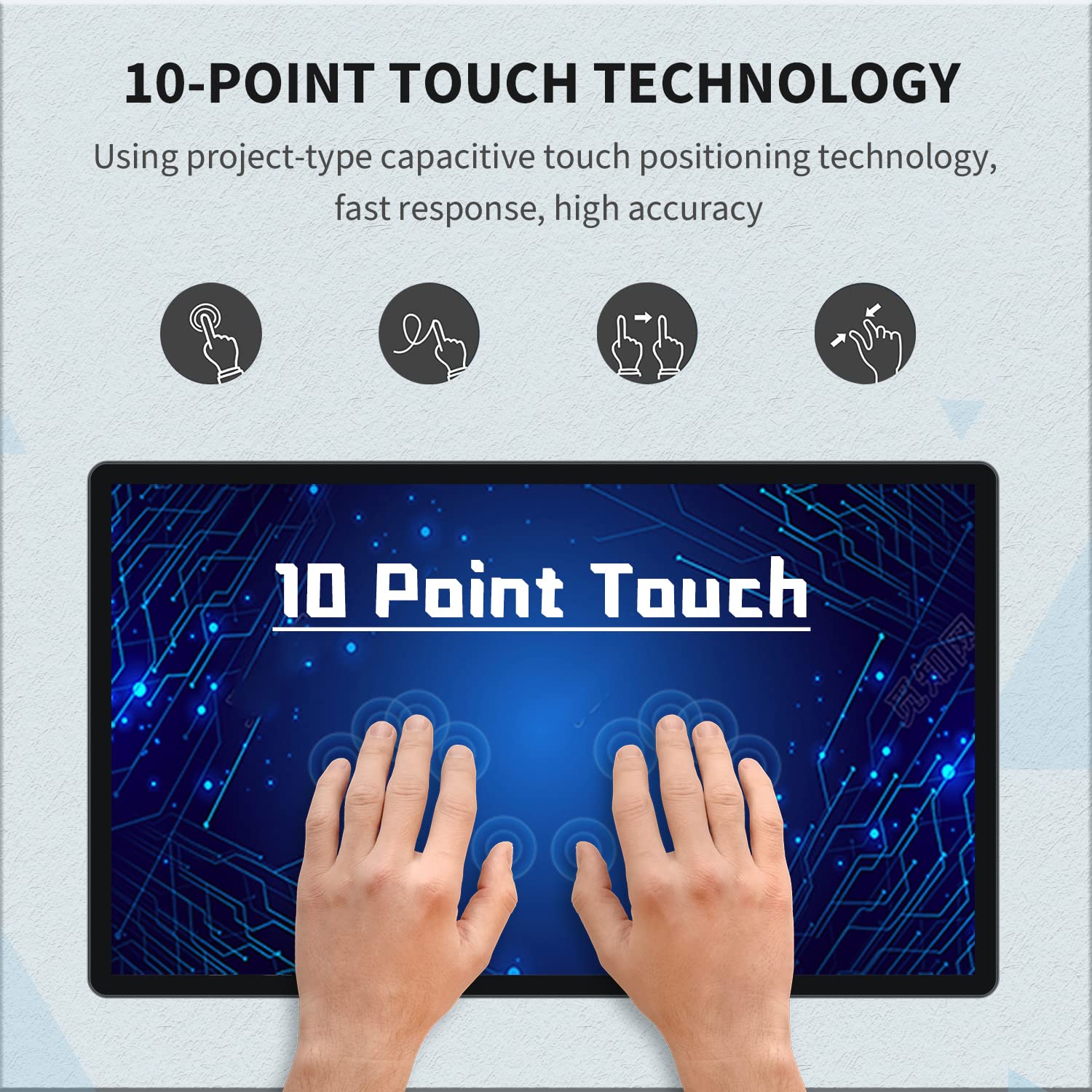 TouchWo 21.5 inch Android 11 Touchscreen Industrial PC, 16:9 FHD 1080P, WiFi and Built-in Speakers, RK3568 4GB RAM & 32GB ROM, Smart Board for Classroom, Meeting & Game