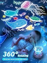 One Fire Star Projector Night Light Unicorn Baby Sensory Gift 15 Films 10 White view 8