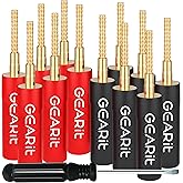GEARit Flex Pin Banana Plugs for Speaker Wire (6 Pairs, 12 Pieces), Speaker Connector Pin Plug Type, 24K Gold Plated Insulated for Spring-Loaded Banana Jack Terminals (Support 12 AWG to 20 AWG Wires)