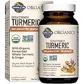 Garden of Life Organics Extra Strength Turmeric Inflammatory Response 120 Tablets-100Mg Curcumin (95% Curcuminoids) Black Pepper, Probiotics, Organic Non-GMO Vegan Gluten Free Herbal Supplement