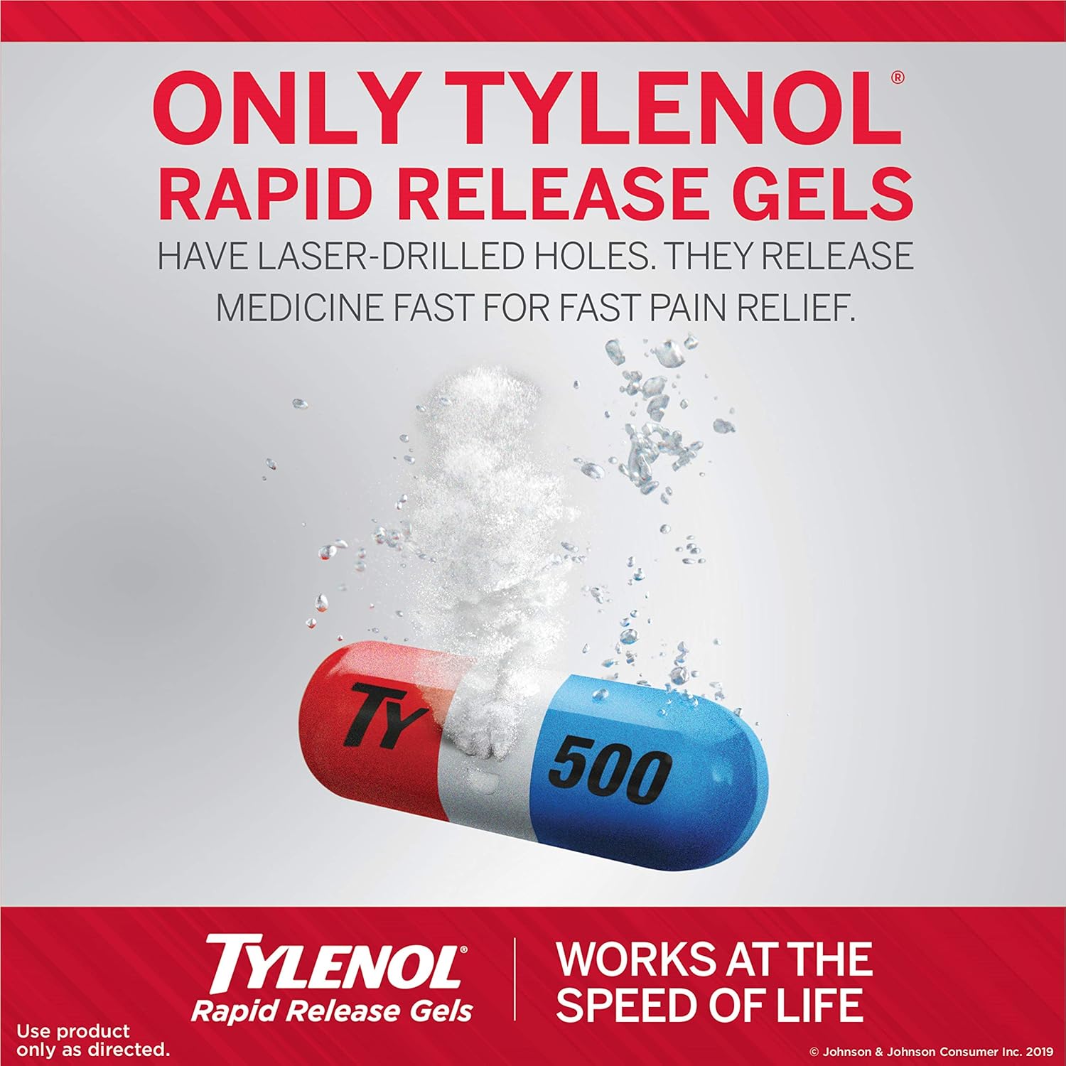 Tylenol Extra Strength Acetaminophen Rapid Release Gels, Pain Reliever & Fever Reducer, 24 ct: Health & Personal Care