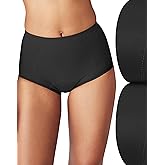Bali womens Shaping Brief With Light Leak Protection, Firm Control Shapewear Panties, 2-pack