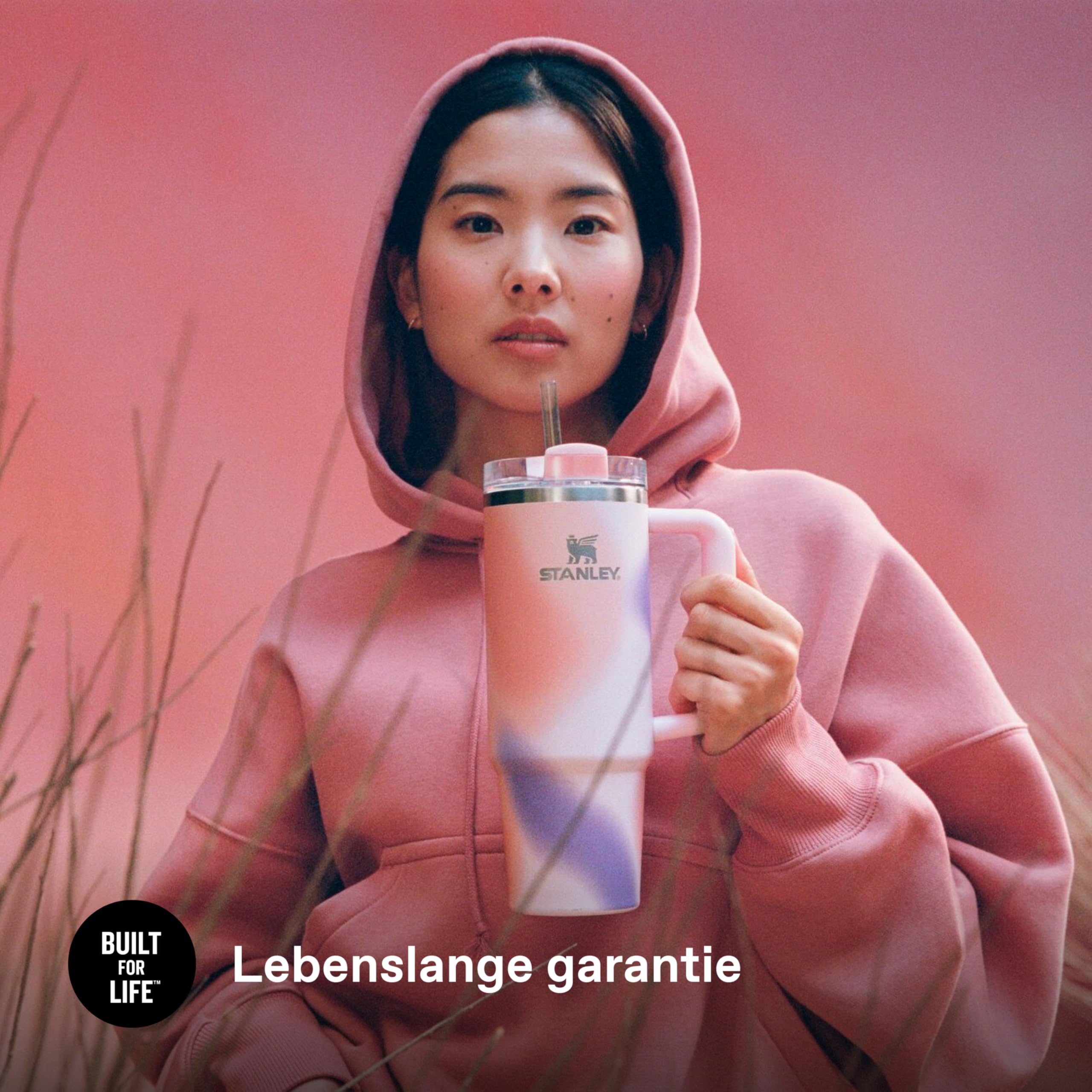 STANLEY 1913 Quencher H2.0 Flowstate Trinkflasche Mit Strohhalm 0.89L - Thermobecher Kühlt 9 Stunden - 40 Stunden Eisgekühlt - Thermosflasche BPA Frei - Edelstahl Trinkbecher - Rose Petal Motion 6