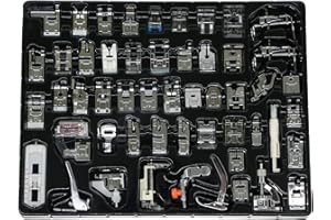 Stormshopping 52 PCS Universal Low Shank Sewing Machine Presser Foot Set for Brother, Singer, Janome, Elna, Toyota, New Home, Simplicity, Kenmore