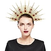 Fantherin Mary Halo Crown Headpiece Spiked Goddess Halo Crown Sunburst Greek Headpiece for Cosplay Halloween Costume Party