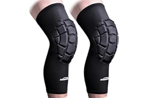 COOLOMG Knee Pads Wrestling Basketball Football Volleyball Youth Kids Adult Protective Knee Compression Sleeves Black S