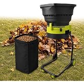 iToolMax Electric Low Noise Leaf Mulcher/Shredder with 50L Collection Bag | 17:1 Reduction Ratio, 55 Gallons/Min, 5.5&rdquo; Walk-Assist Wheels, Leaf Shredder for Dry/Wet Leaf, Grass and Pine Needles
