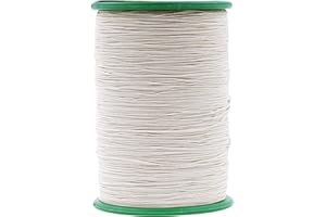 Mandala Crafts Cream Shirring Elastic Thread for Sewing, Knitting, Smocking, and DIY Crafts - 546 Yards 0.6mm Fine Thin Stret