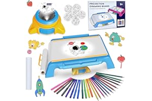 Oqluk Drawing Projector for Kids, Art Sketch Projector Drawing and Tracing with 300+ Pattern, 72 Pcs Projection Cards, 394 in Paper,Color Pen,Color Pencil, Kids Drawing Board Toy for Girl Boy Gift 3+