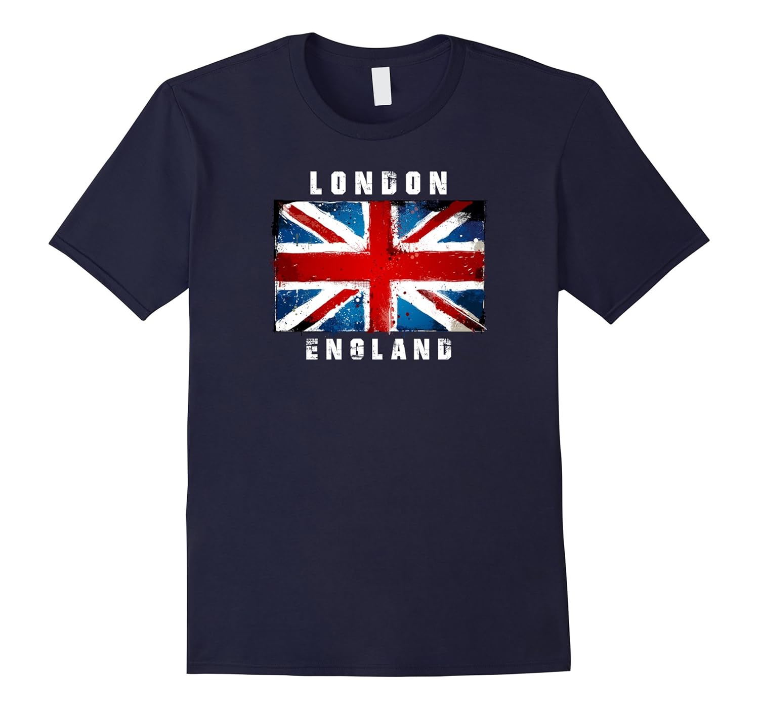 Union Jack London, England, Grunge T-Shirt, British Pride-Rose