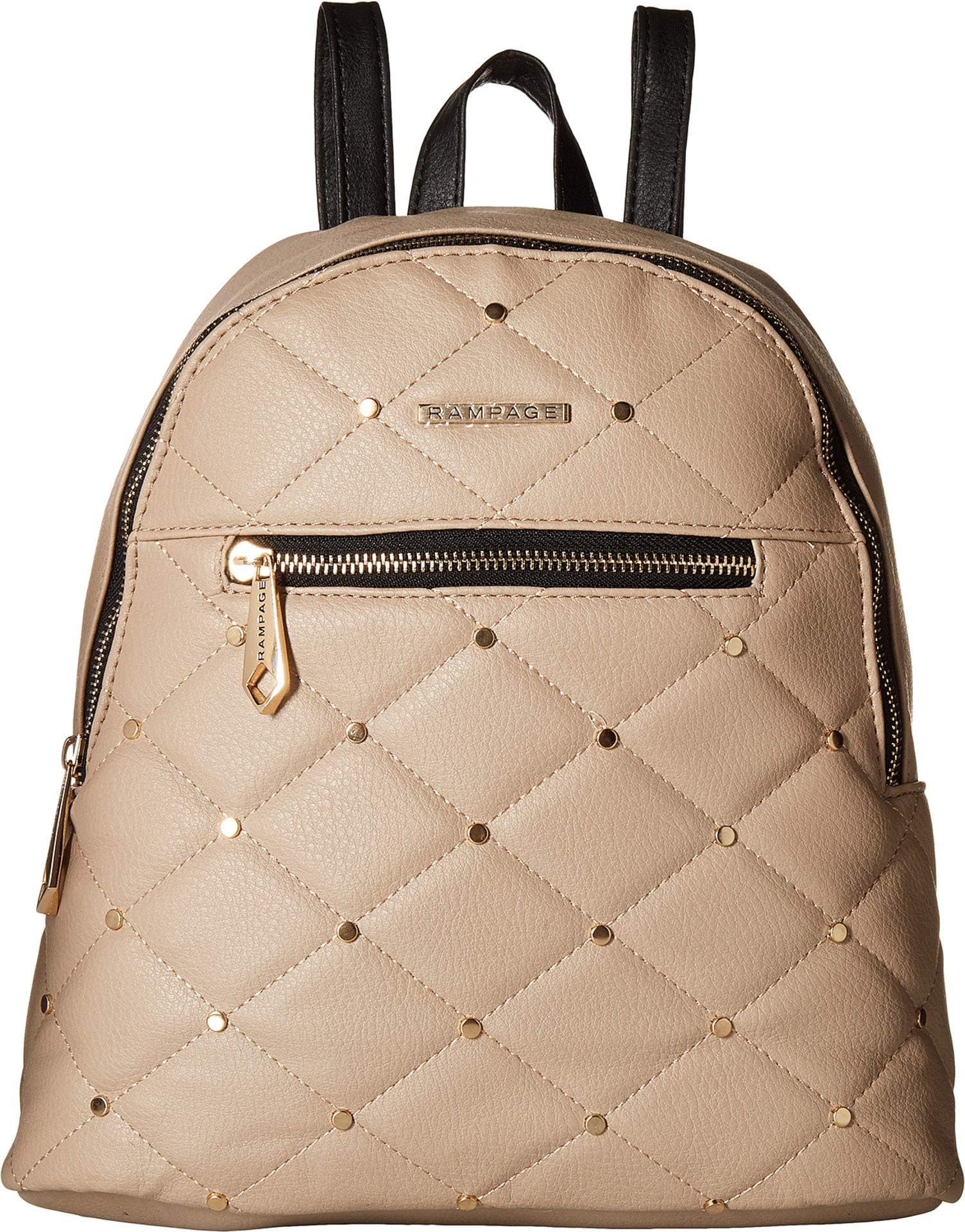 Rampage Womens Quilted Midi Backpack with Studs