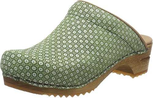 sanita green clogs