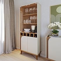 Buffet Aparador Jurerê 136 cm Colibri 3 Portas Off White e Freijó Buffet Aparador Jurerê 136 cm Colibri 3 Portas Off White e Freijó